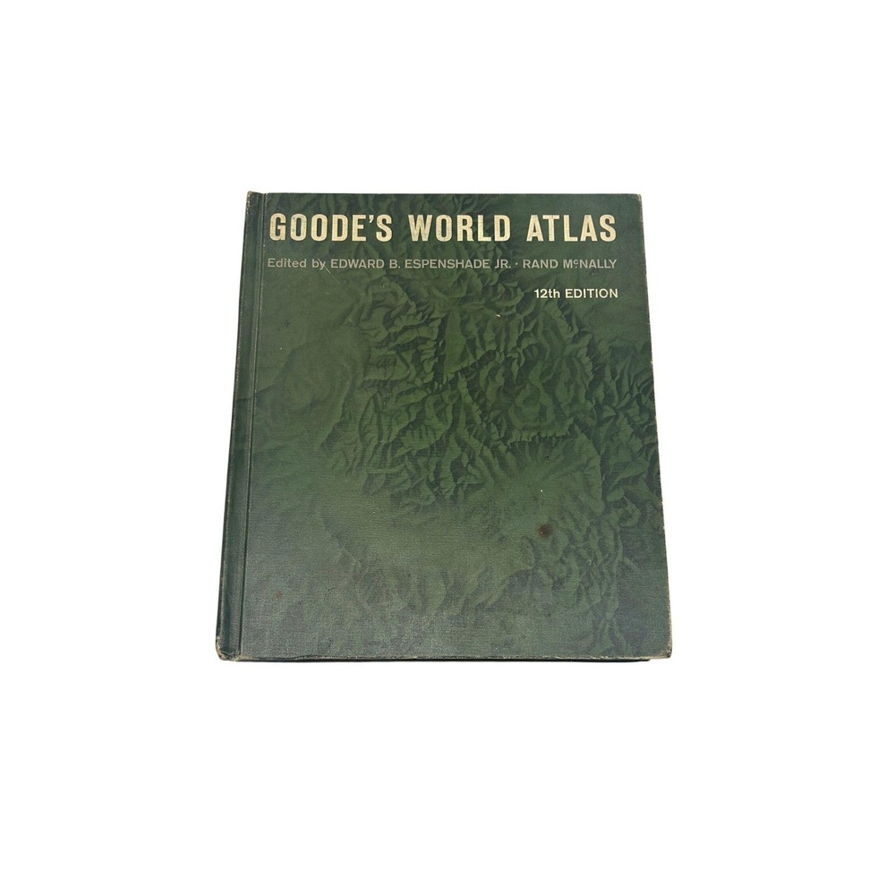 Vintage Goode's World Atlas 12th Edition Rand McNally Geography Reference Book